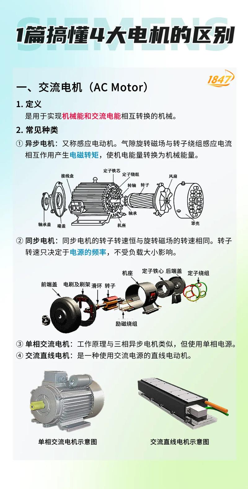 直流電機和交流電機區別，直流電機碳刷